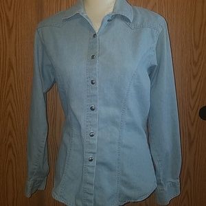 Wrangler Silver Lake fitted denim top